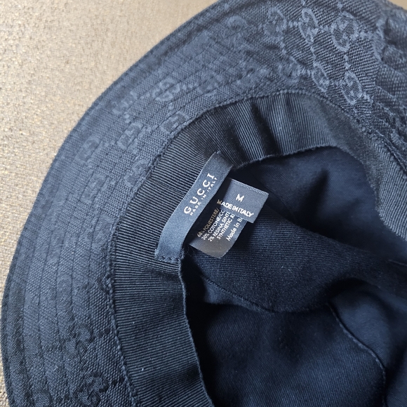 GUCCI GG Monogram Bucket Hat M Black UNISEX - Picture 6 of 9